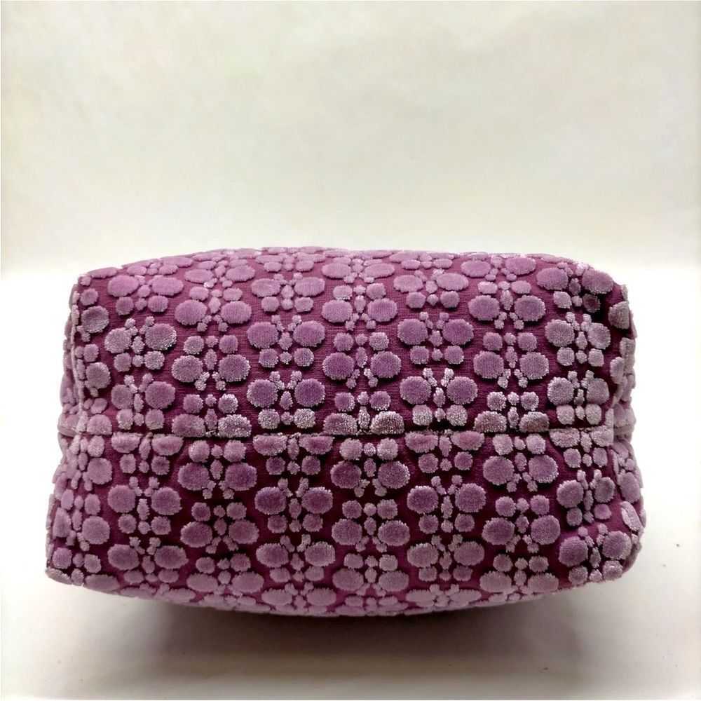 Auth Bottega Veneta Purple Butterfly Velvet Crocheted Strap Mini Bucket Bag - Picture 5 of 9